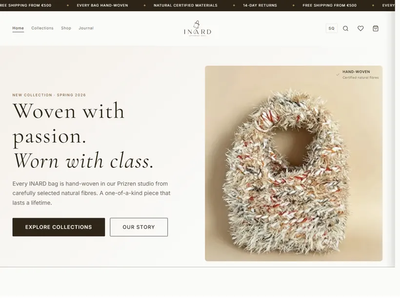 Realizacja — INARD — luxury hand-woven bags